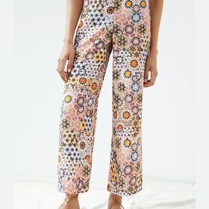 Anthropologie Geometric Straight Pants